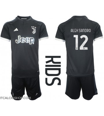 Juventus Alex Sandro #12 Terza Maglia Bambino 2023-24 Manica Corta (+ Pantaloni corti)